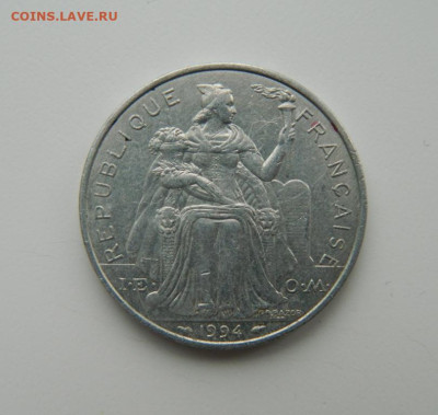 Французская Новая Каледония 5 франков 1994 г.(Фауна)до 28.11 - DSCN4409.JPG