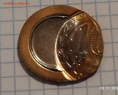10 рублей бимка, брак  монеты - IMG-20221123-WA0040