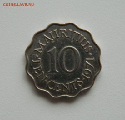 Британский Маврикий 10 центов 1971 г. до 29.11.22 - DSCN4531.JPG
