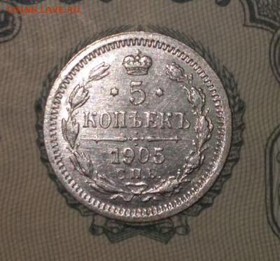 5 копеек 1905 спб А-Р,AU,до 27.11 в 22.00 Мск. - fLlCMfJDJDU