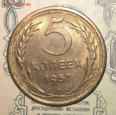 5 копеек 1957 AU,блеск. до 27.11. в 22.00 Мск. - WDoA1M1tYvs