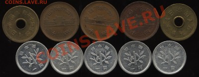 ЯПОНИЯ,1,5,10 йен,10 монет   до 7.12    22-00 - 003