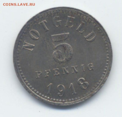 Нотгельд Киссинген 5 пф. 1918 год до 29.11 - IMG-20221127-WA0003
