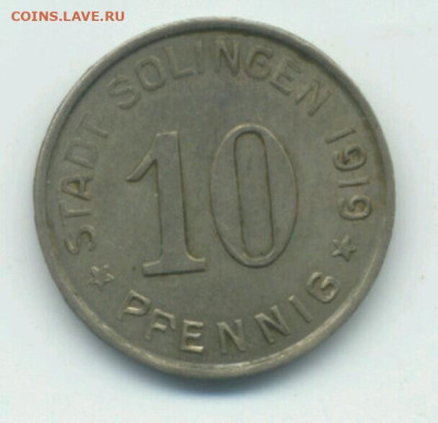 Нотгельд Золинген 10 пф. 1919 год до 29.11 - IMG-20221127-WA0005