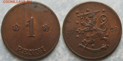 Финляндия 1 пенни 1923 до 03-12-22 в 22:00 - Финляндия 1 пенни 1923    186-ак4-4029