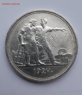 1 рубль 1924 года. штемпельный блеск "П.Л" - 1 (2)