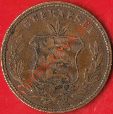 округ Гернси(Брит.) 8 даблов 1864г. До 07.12.2011г. - Изображение 238