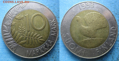 Финляндия 10 марок 1993 до 04-12-22 в 22:00 - Финляндия 10 марок 1993    4779