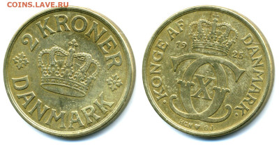 Дания 2 кроны, 1925	 до 01.12 - Dan2kr1925