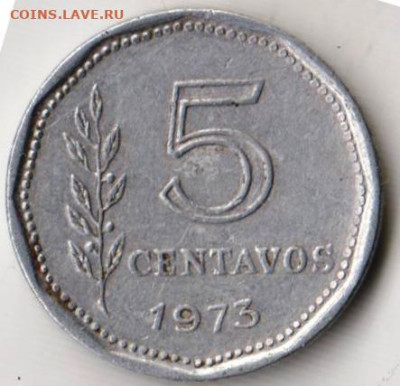 АРГЕНТИНА 5 сентаво 1973 г. до 05.12.22 г. в 23.00 - 086