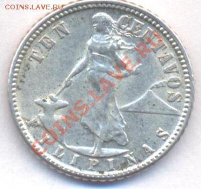 Ag Филиппины 10 центов 1944 г.До 9.12.11 г. 21-00 МСК - Фил 44.1