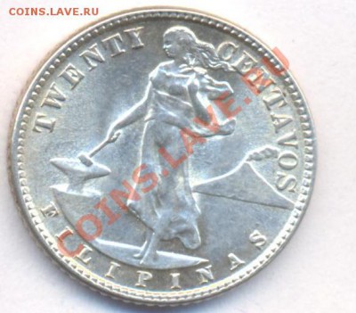 Ag  Филиппины 20 центов 1944 г. До 9.12.11 г. 21-00 МС - Фил 20.1