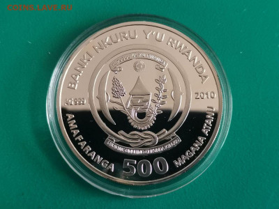 500 франков 2010 Руанда- Крылатка зебра, серебро, до 05.12 - Я Крылатка зебра-2