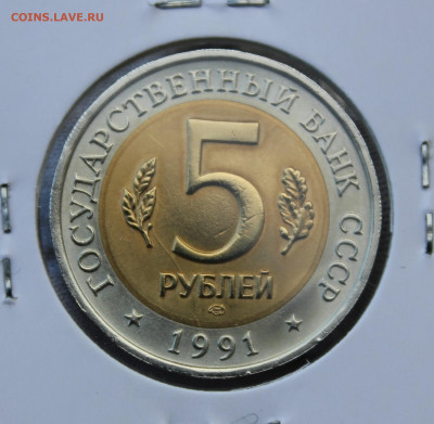 5 рублей 1991 года "Винторогий козел" раскол??? - IMG_1573.JPG