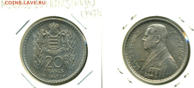 Монако 20 франков, 1947 до 01.12 - 20fr1947