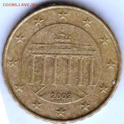ГЕРМАНИЯ 10 евроцентов 2002 г. F до 06.12.22 г. в 23.00 - 064