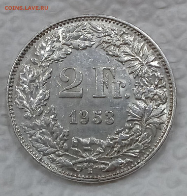 Швейцария 2 франка 1953 до 4.12 - IMG_20221130_185204