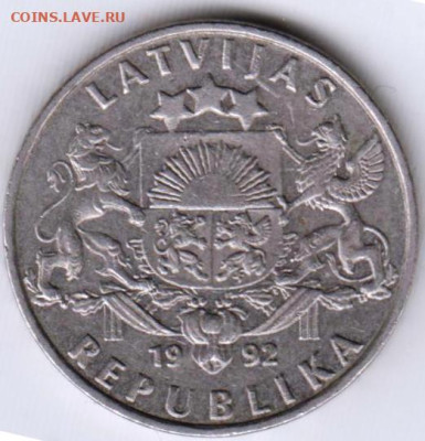 ЛАТВИЯ 1 лат 1992 г. до 07.12.22 г. в 23.00 - 005