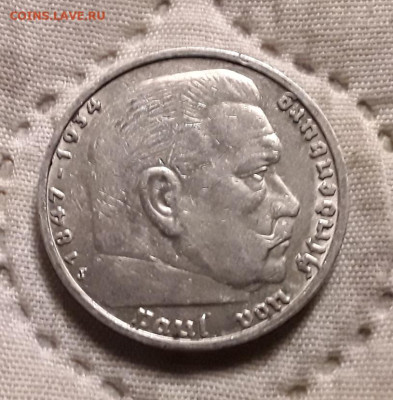 Германия. 5 марок 1935 г. J. Гинденбург. До 04.12.22. - 20221201_185458
