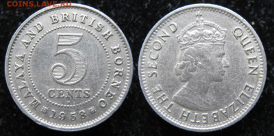 Малайя и Брит Борнео 5 центов 1958 H до 07-12-22 в 22:00 - 5 61 Малайя и БритБорнео 5 ц 1958   062