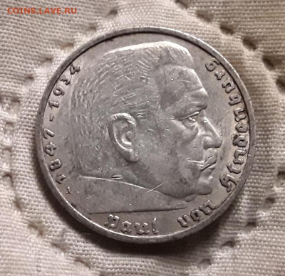 Германия. 5 марок 1936 г. A. Гинденбург. До 04.12.22. - 20221201_232706