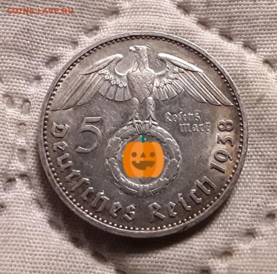 Германия. 5 марок 1938 г. G. Гинденбург. До 04.12.22. - 20221202_000006
