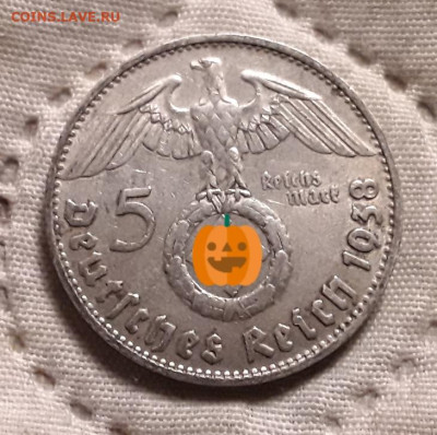 Германия. 5 марок 1938 г. D. Гинденбург. До 04.12.22. - 20221202_001031
