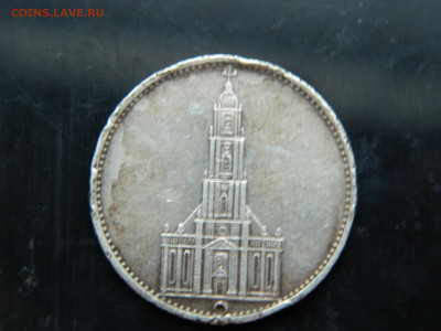5 марок Германия ( кирха. дефект) 1934 до  8.12.2022 22-00 - DSCN8580