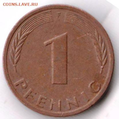 ФРГ 1 пфенниг 1989 г. F до 09.12.22 г. в 23.00 - 048