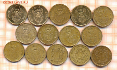 ЮАР 20 центов фикс цена 1шт- 10 руб. - юар 20 центов