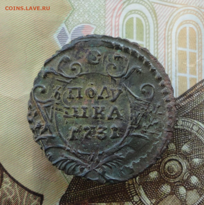 Кладовая полушка 1731 года перечекан. Лот-2 До 8.12.22. - DSC03341.JPG