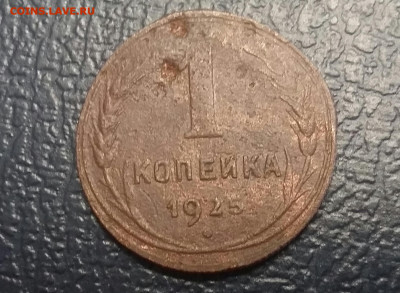 1 копейка 1925 год.  До 08.12.22г в 22.15 МСК. - 8401536