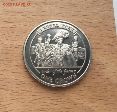 Крона Шайба Гибралтар 1 крона 2005 Орден Подвязки Королевски - krona_shajba_gibraltar_1_krona_2005_orden_podvjazki_korolevskij_god