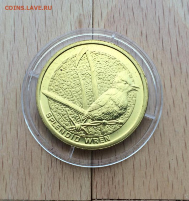 Австралия 1$ доллар 2008 Блестящий расписной малюр Животные - avstralija_1_dollar_2008_blestjashchij_raspisnoj_maljur_zhivotnye_fauna_pticy