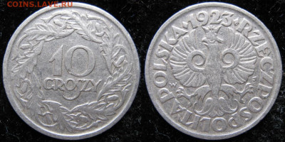 Польша 10 грошей 1923 до 11-12-22 в 22:00 - 14.5. -Польша 10 грош 1923     3480
