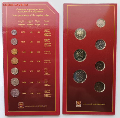 Набор монет банка России 2002 года ММД - 1-3