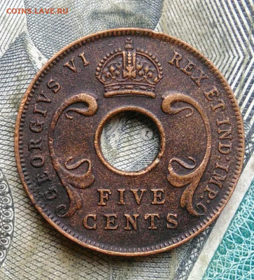 Восточная Британская африка 5 центов 1942 год до 09.12.2022 - IMG_20221205_231324