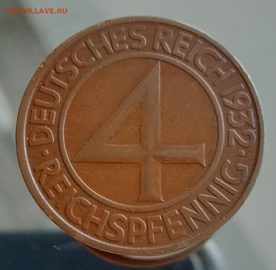4 пфеннига 1932 J - 2