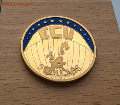 Крона Шайба Либерия 5$ долларов 2001 Экю Proof Пруф - krona_shajba_liberija_5_dollarov_2001_ekju_proof_pruf (4)