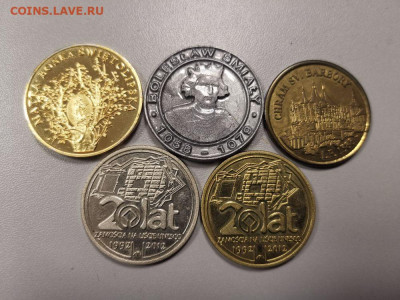 Жетоны Польша 5шт, до 12.12 - Жетоны Польша-2