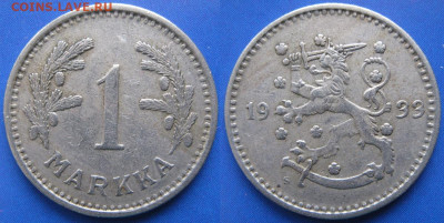Финляндия 1 марка 1933  до 12-12-22 в 22:00 - 17.34. -Финляндия 1 марка 1933    160-ак3-3680