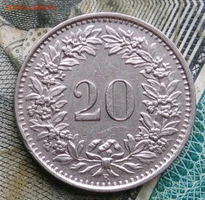 Швейцария 20 раппен 1957 года до 09.12.2022 - IMG_20221206_192519
