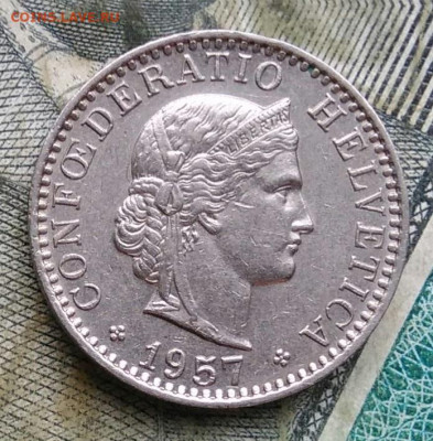 Швейцария 20 раппен 1957 года до 09.12.2022 - IMG_20221206_192536