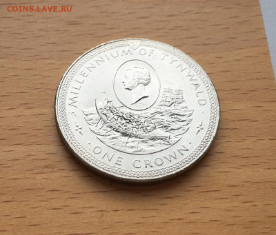 Крона Шайба Остров Мэн 1 крона 1979 Шлюпка - krona_shajba_ostrov_men_1_krona_1979_1000_let_tinvaldu_shljupka_korabl_parusnik_flot_lodka (2)