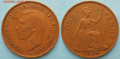 Великобритания  пенни 1948 до 13-12-22 в 22:00 - 7 3 Великобритания 1 пенни 1948    2661