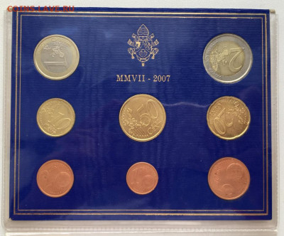 набор Ватикан евро 2007 Буклет Папа Римский Бенедикт UNC - oficialnyj_godovoj_nabor_vatikan_evro_2007_bimetall_buklet_papa_rimskij_benedikt_unc_evrocenty (2)
