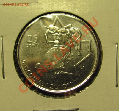 E80 25¢ Канада Бобслей 2008 B-UNC до 11.12 в 22°° - E80 25c Bob 2008_1