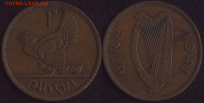 Ирландия 1 пенни 1941 до 22:00мск 14.12.22 - Ирландия 1 пенни 1941