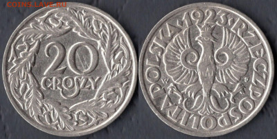 Польша 10-20-50 грошей 1923 до 22:00мск 14.12.22 - Польша 20 грошей 1923 (30)