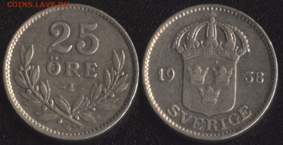 Швеция 25 оре 1938 до 22:00мск 14.12.22 - Швеция 25 оре 1938